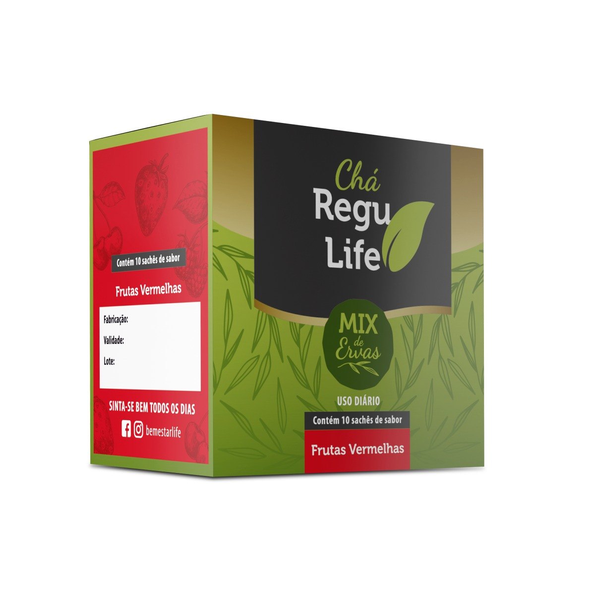 CHA REGU LIFE - 10 SACHET FRUTAS VERMELHAS