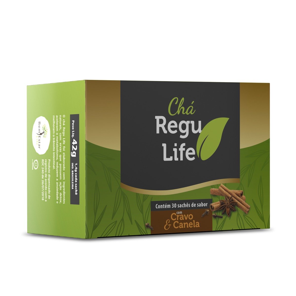 CHA REGU LIFE 30 SACHET  SABOR CRAVO E CANELA