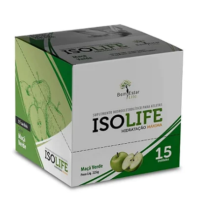 ISO LIFE - ISOTONICO - 15 SACHET  MAÇA VERDE