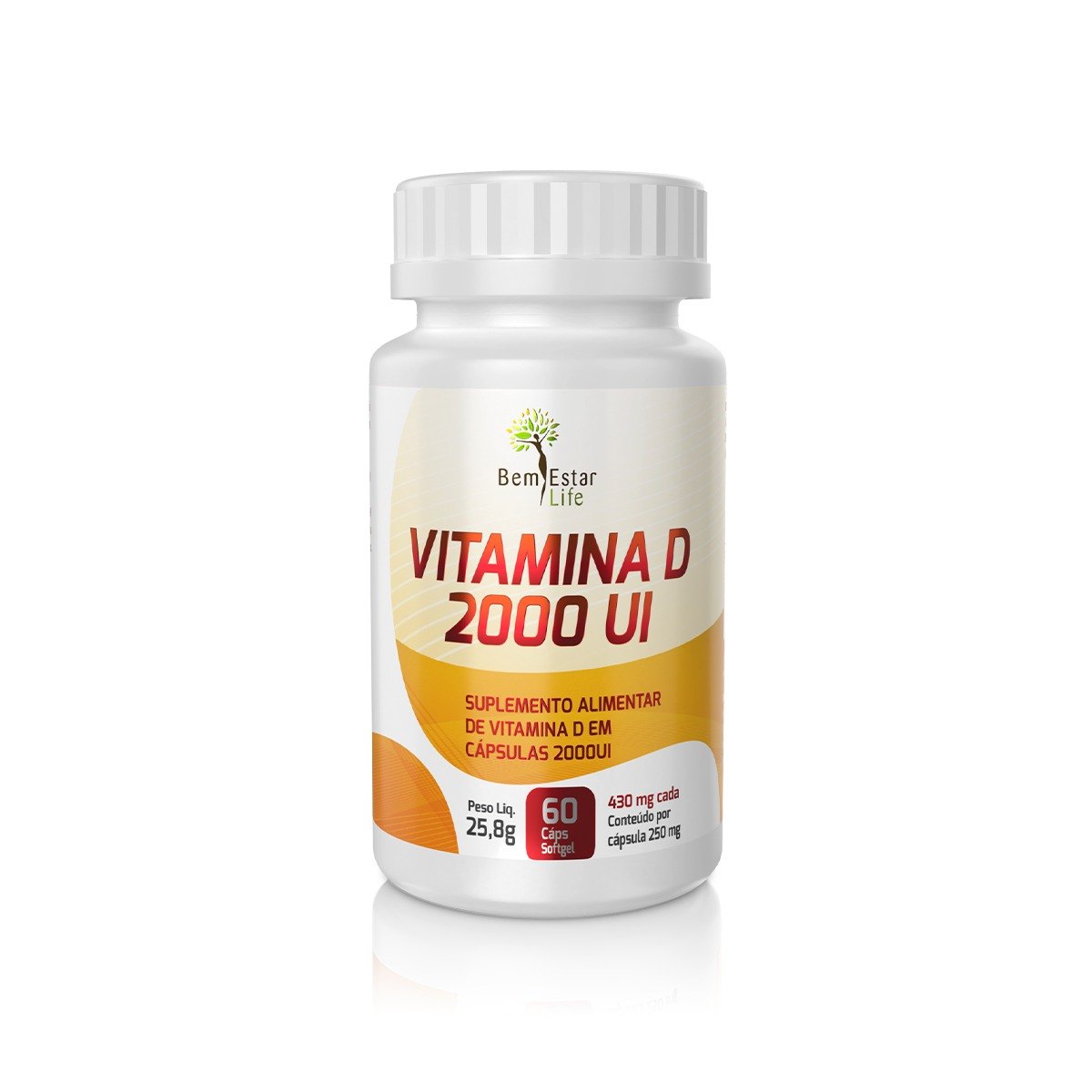 VITAMINA D - 2000 UI - 60 CAPSULAS